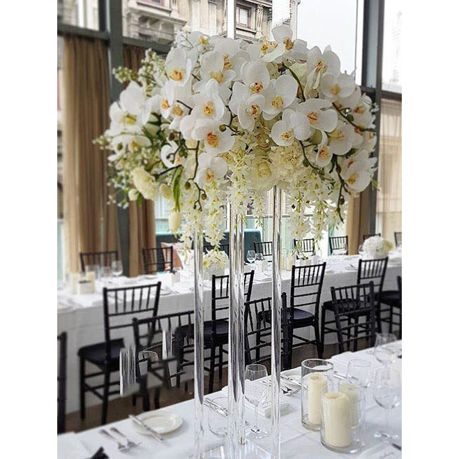Set of Clear Acrylic Flower Vases