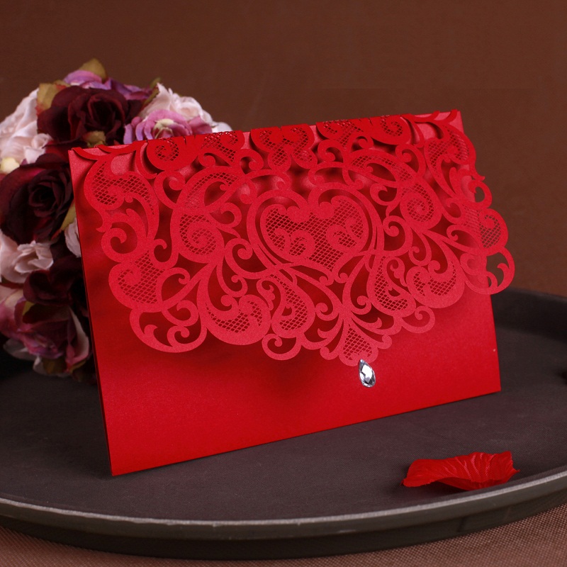 Exquisite Wedding Invitations Cards 50 pcs/set