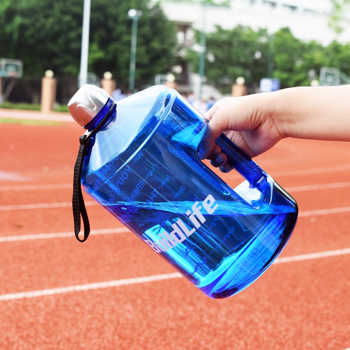 Colorful Gallon Water Bottle with Time Marker