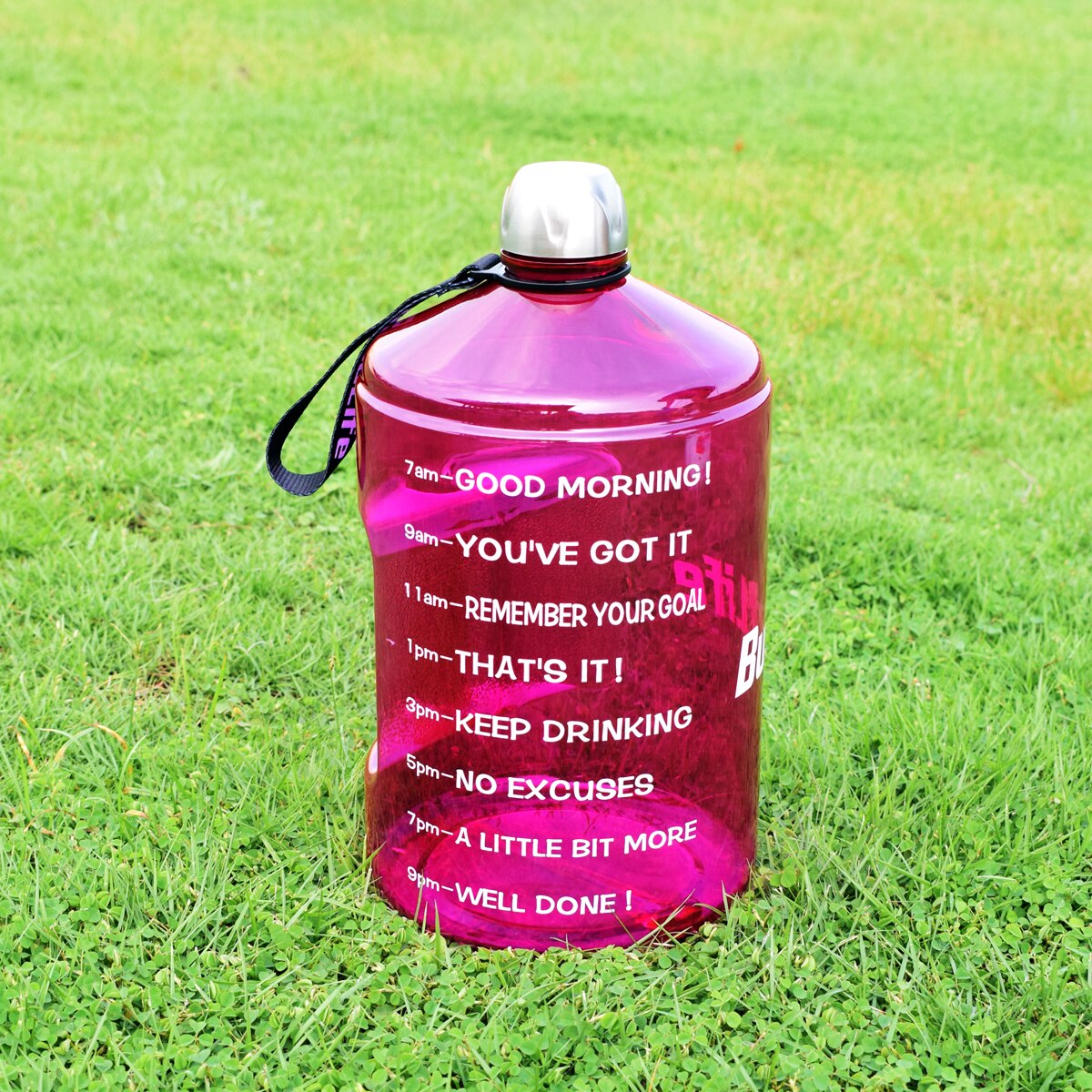 Colorful Gallon Water Bottle with Time Marker